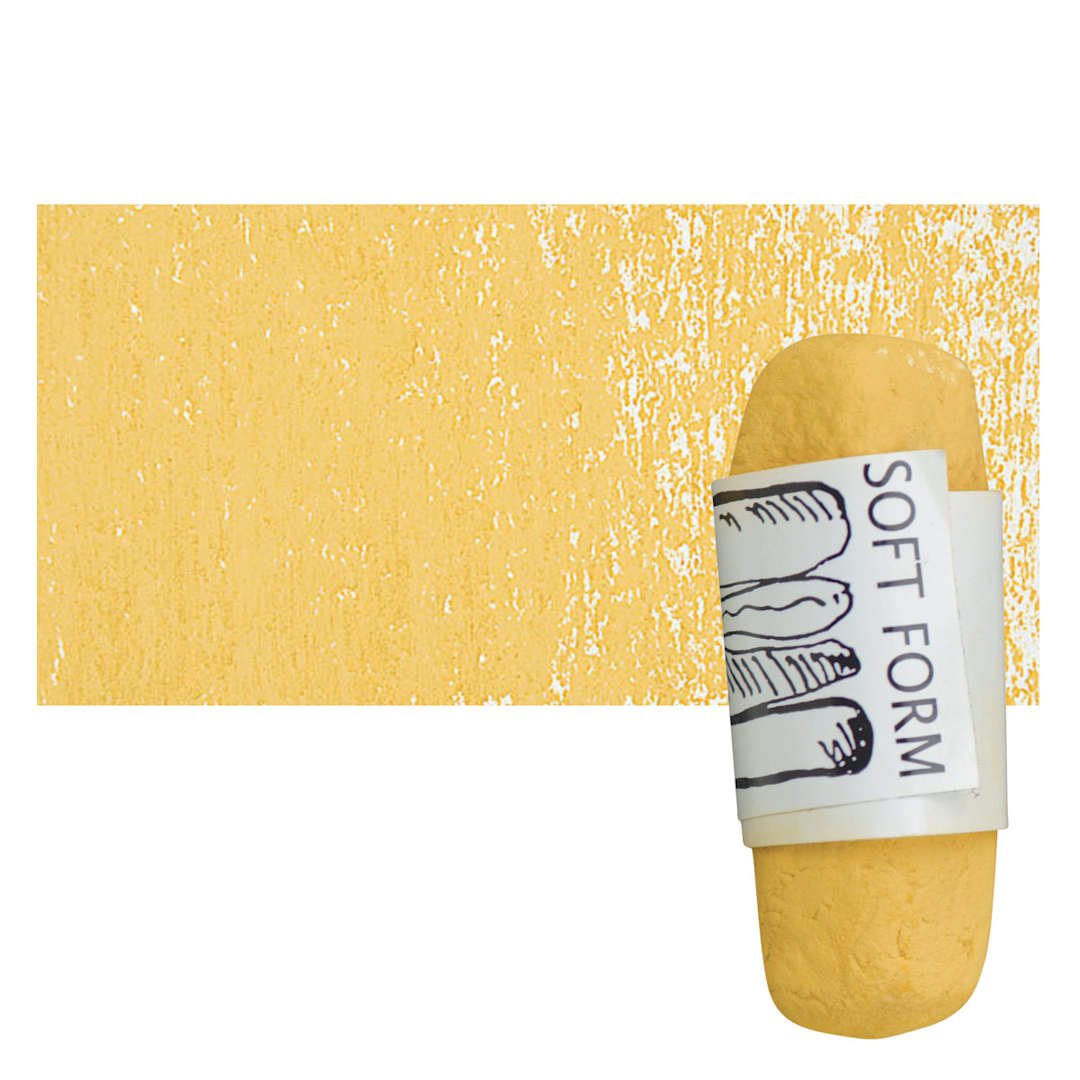 Open in modal - Townsend Artists' Soft Form Pastel - Mars Yellow (Light) pastel and swatch