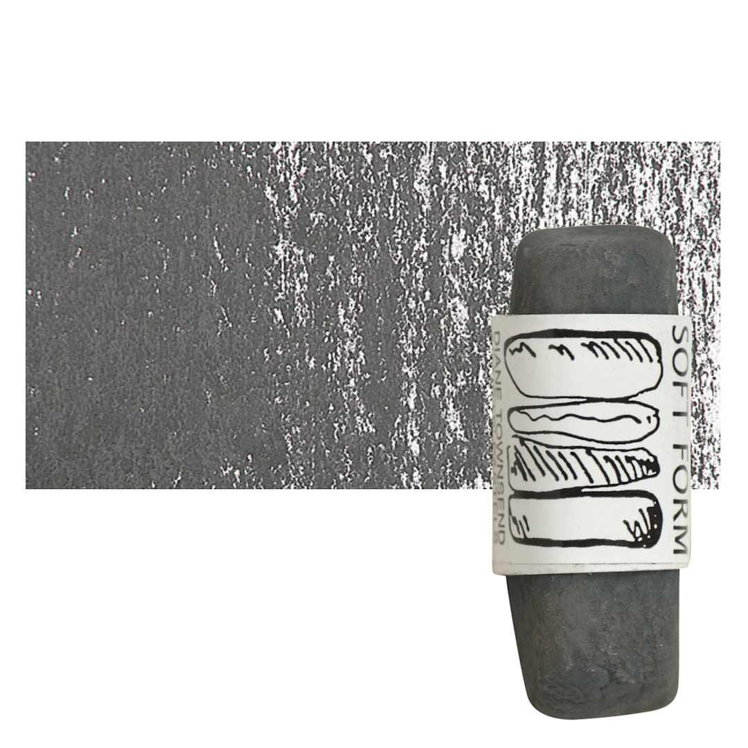 Open in modal - Townsend Artists' Soft Form Pastel - Medium Gray (Dark) pastel and swatch