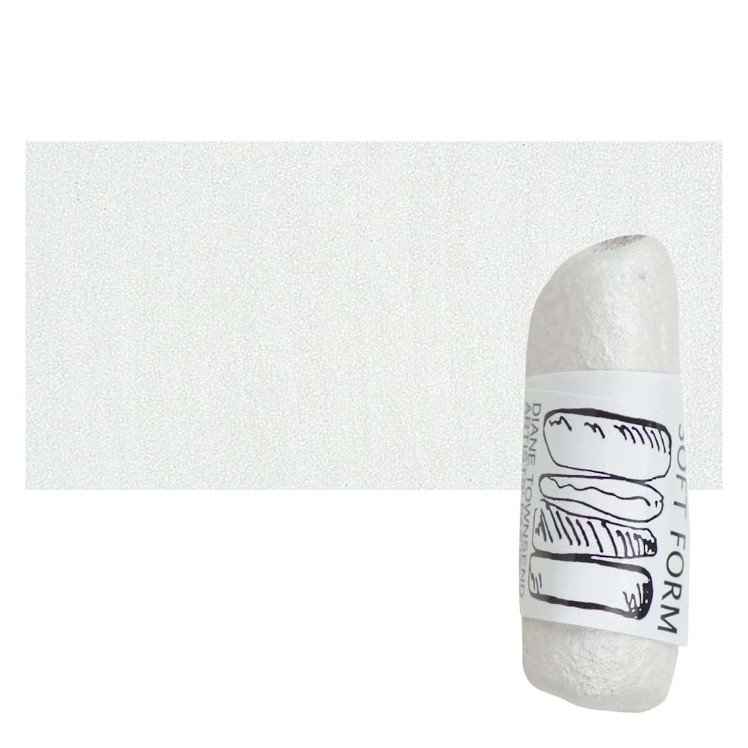 Open in modal - Townsend Artists' Soft Form Pastel - Metallic Bright Silver pastel and swatch