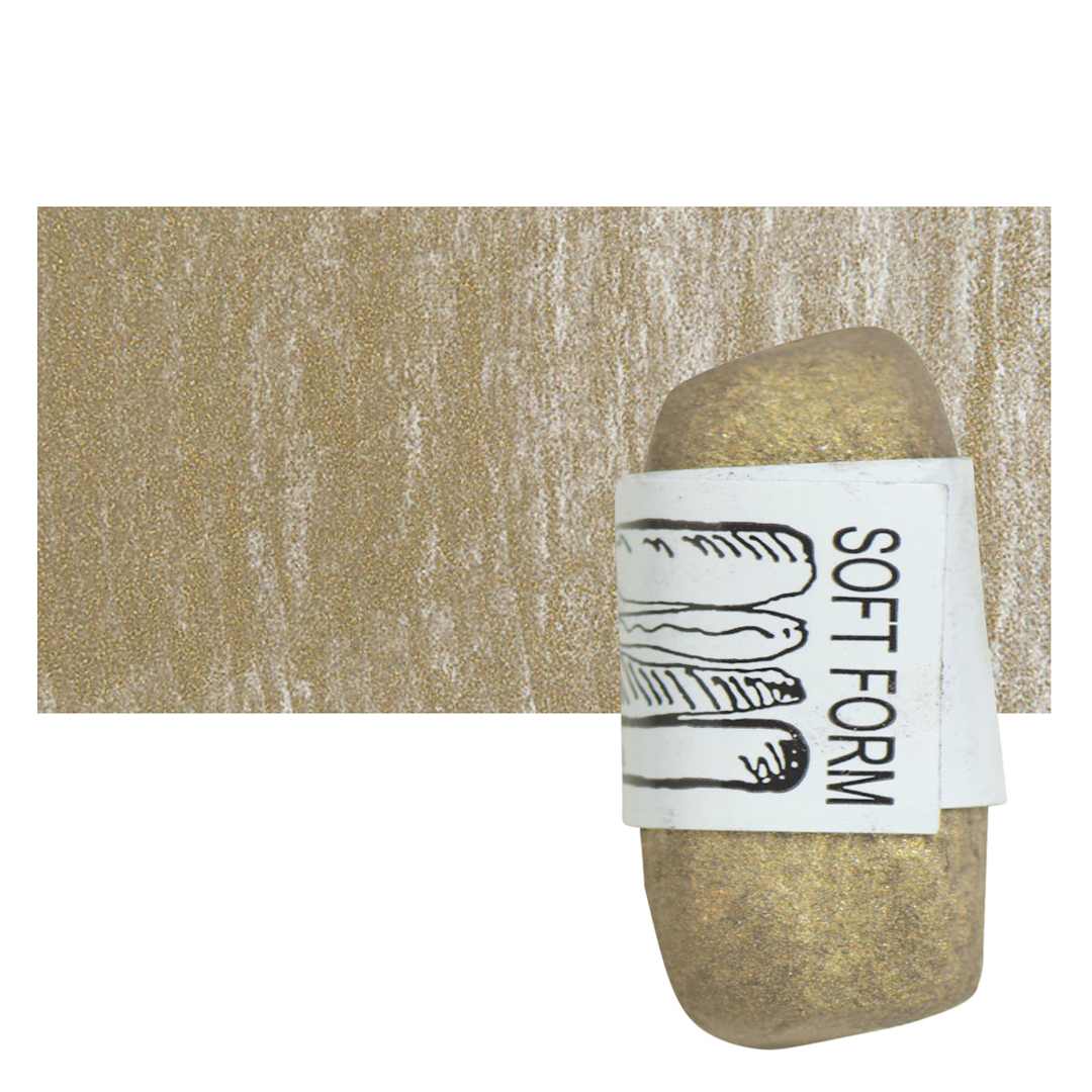 Open in modal - Townsend Artists' Soft Form Pastel - Metallic Bronze 615 pastel and swatch