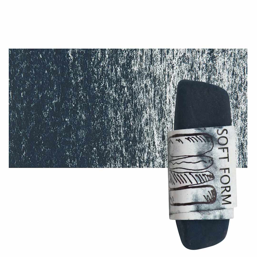 Open in modal - Townsend Artists' Soft Form Pastel - Midnight Blue Green (Light) pastel and swatch