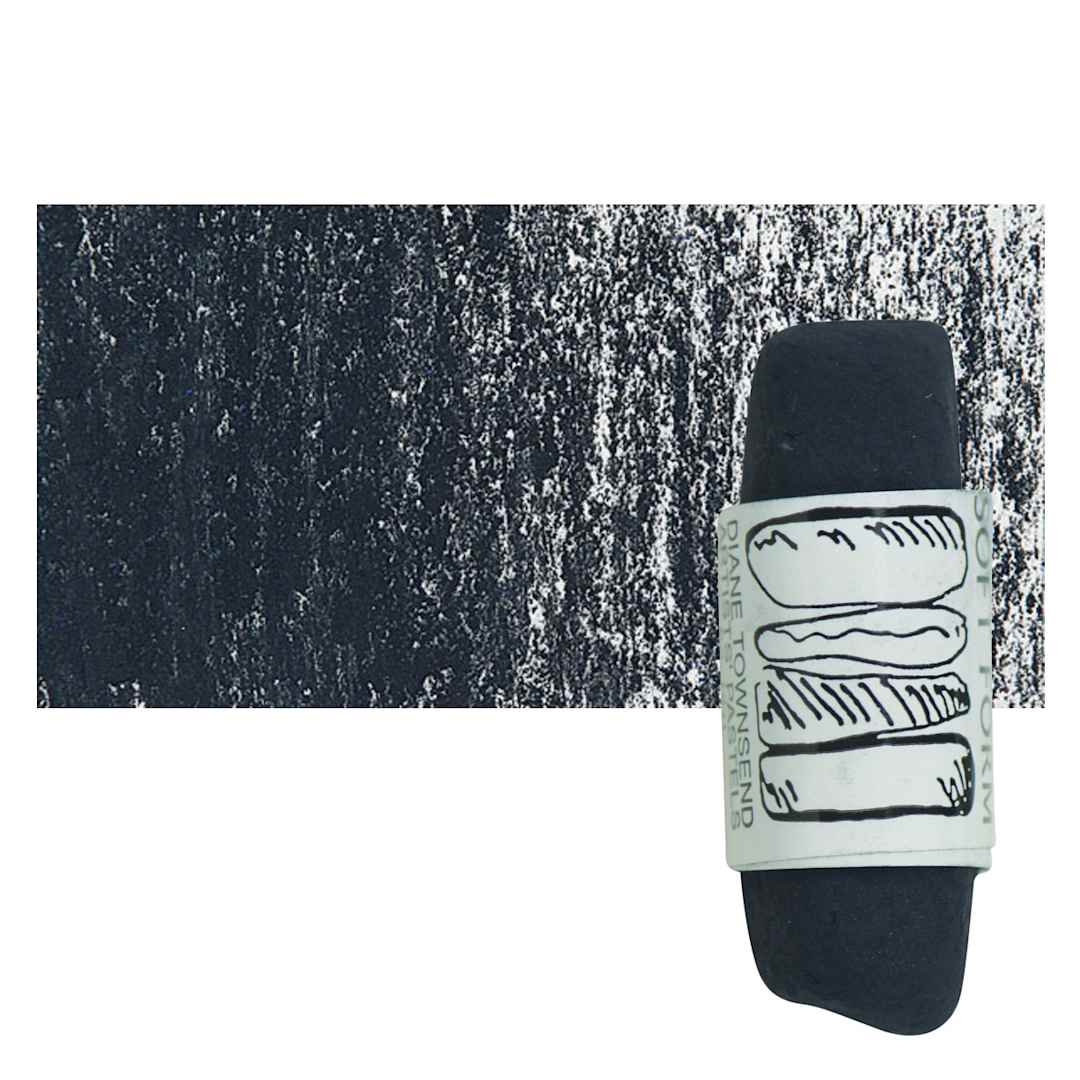 Open in modal - Townsend Artists' Soft Form Pastel - Midnight Blue 053 pastel and swatch