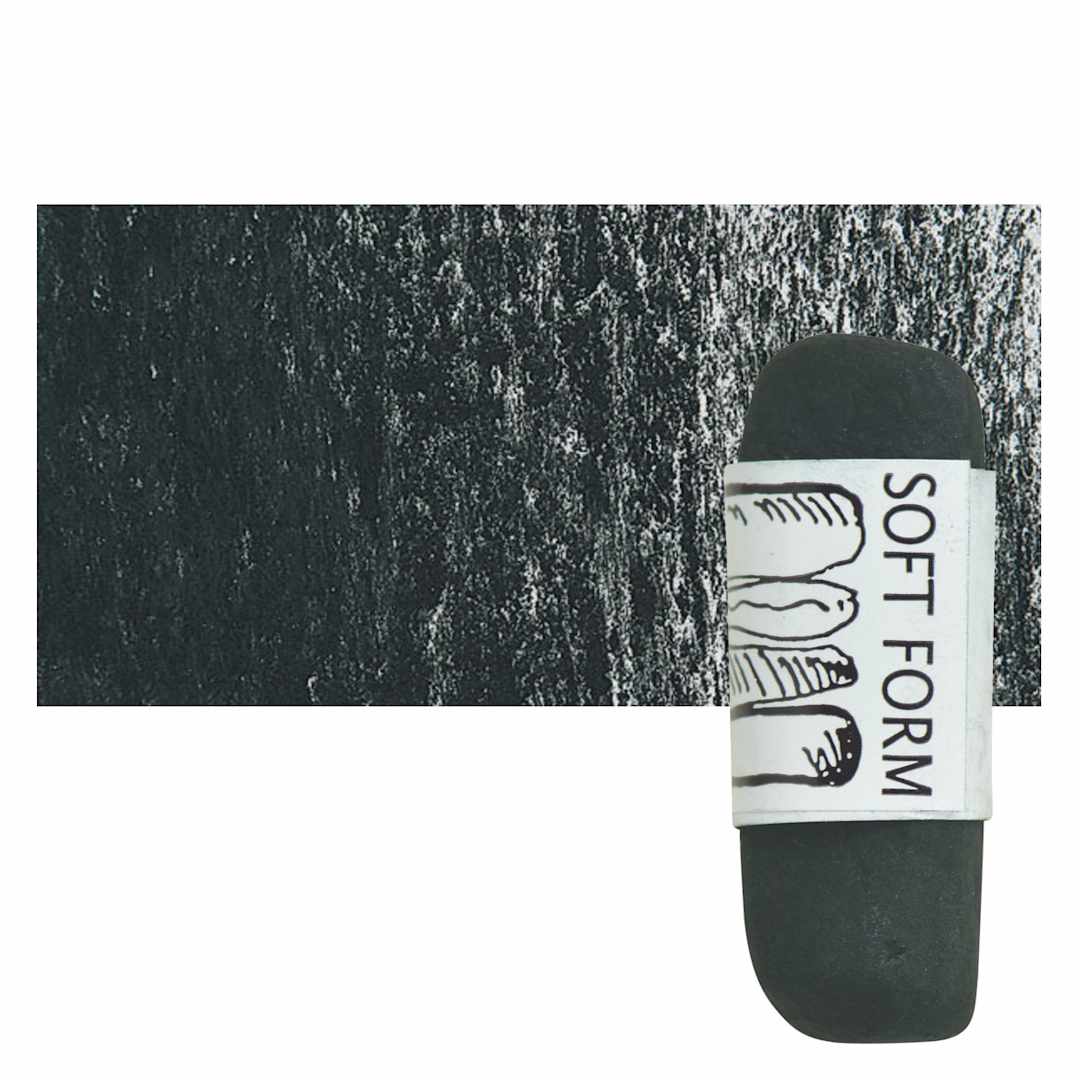 Open in modal - Townsend Artists' Soft Form Pastel - Midnight Green 051 pastel and swatch