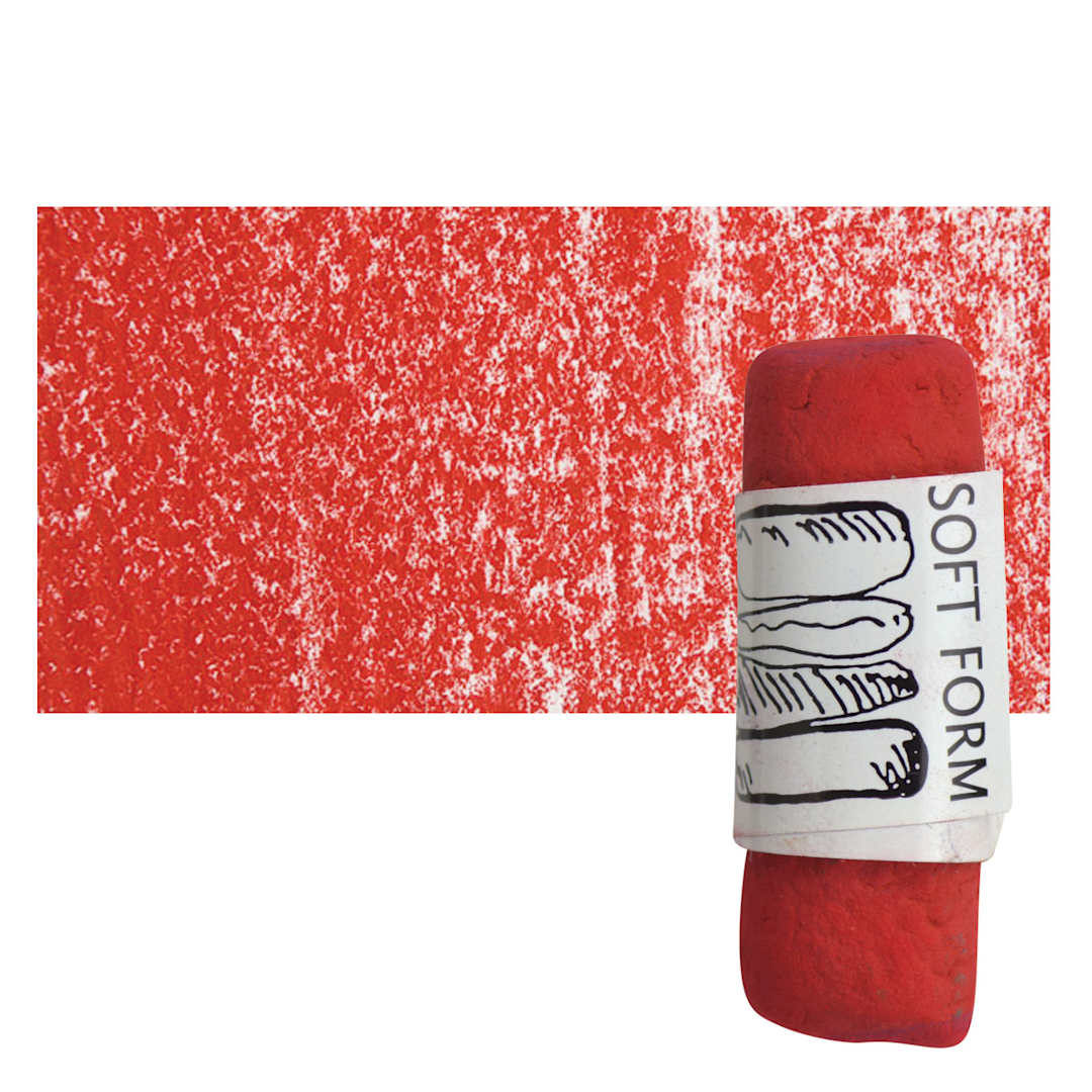 Open in modal - Townsend Artists' Soft Form Pastel - Naphthol Red Medium (Dark) pastel and swatch