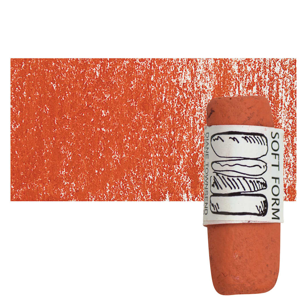 Open in modal - Townsend Artists' Soft Form Pastel - Naphthol Red Orange pastel and swatch