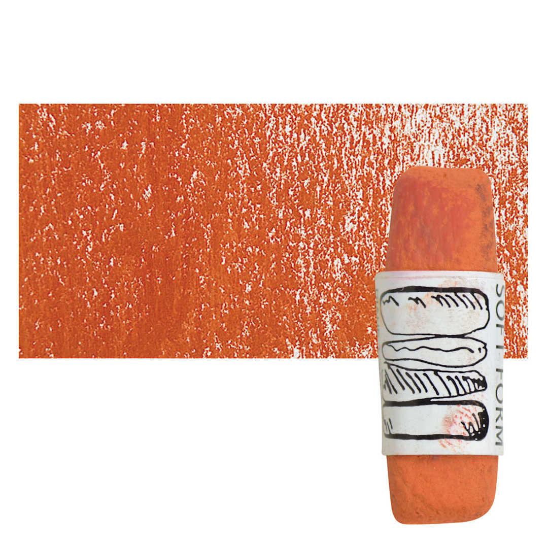 Open in modal - Townsend Artists' Soft Form Pastel - Naphthol Red Sienna pastel and swatch