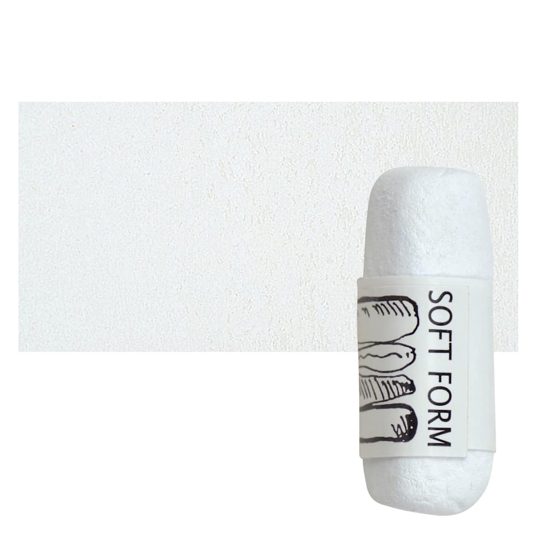Open in modal - Townsend Artists' Soft Form Pastel - Off White Blue pastel and swatch