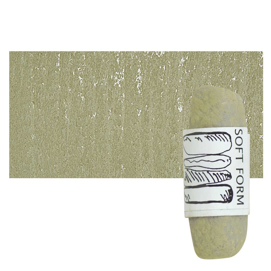Open in modal - Townsend Artists' Soft Form Pastel - Pale Green (Dark) pastel and swatch