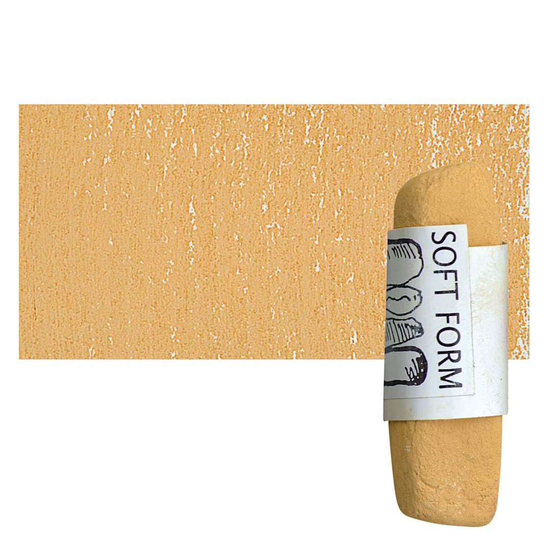 Open in modal - Townsend Artists' Soft Form Pastel - Pale Mars Yellow (Dark) pastel and swatch