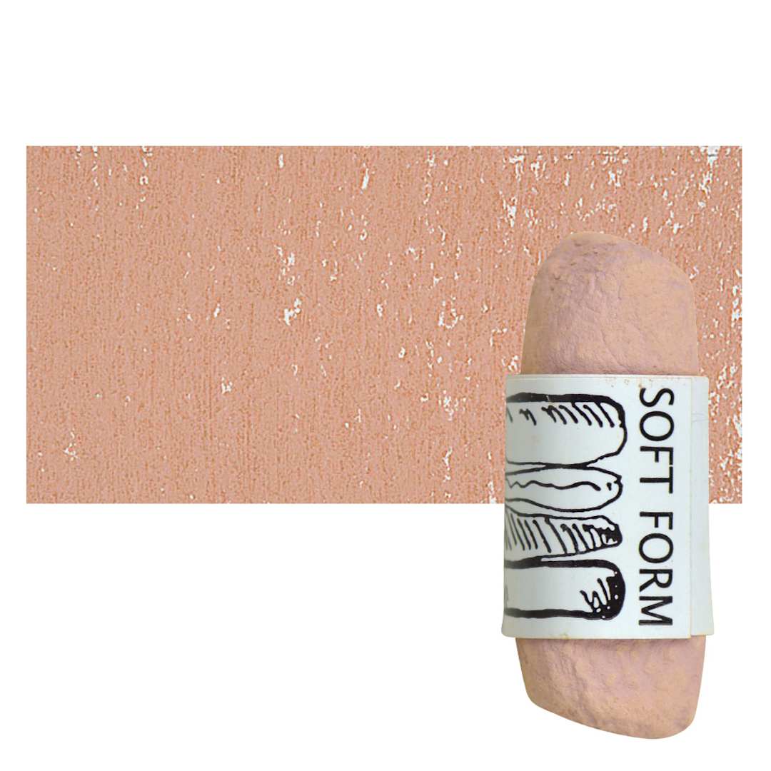 Open in modal - Townsend Artists' Soft Form Pastel - Pale Red Oxide pastel and swatch