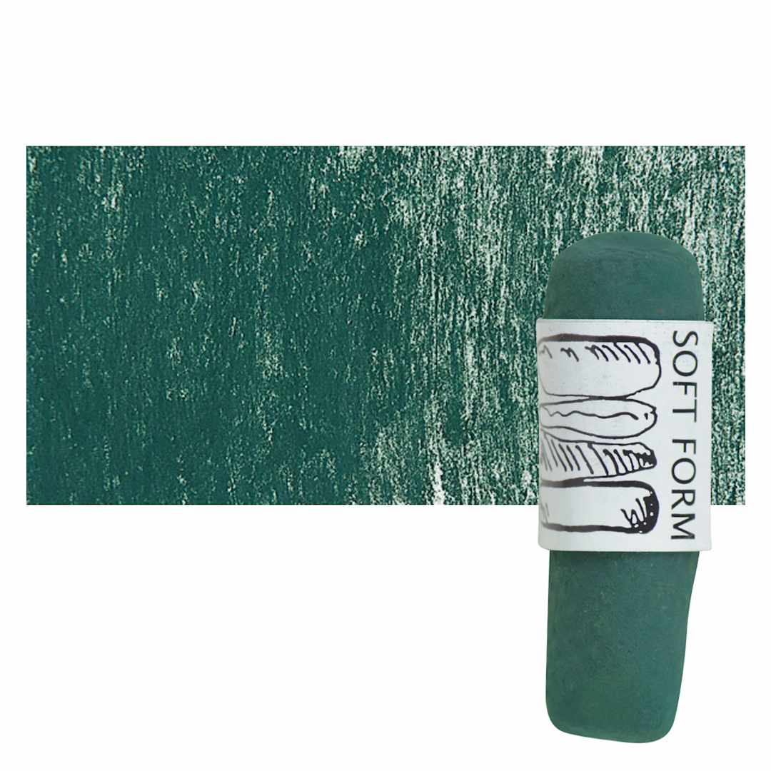 Open in modal - Townsend Artists' Soft Form Pastel - Phthalo Green (Dark) pastel and swatch
