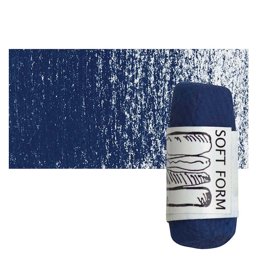 Open in modal - Townsend Artists' Soft Form Pastel - Prussian Blue (Light) pastel and swatch