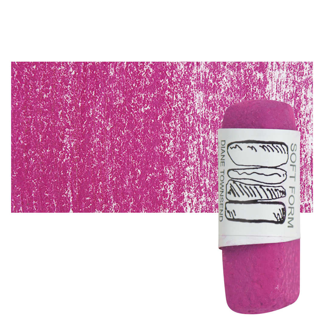 Open in modal - Townsend Artists' Soft Form Pastel - Quinacridone Magenta 042 pastel and swatch