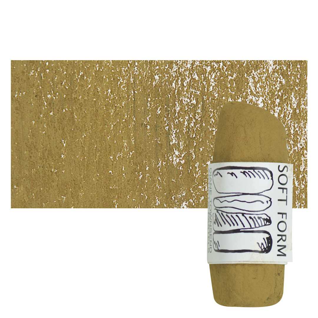 Open in modal - Townsend Artists' Soft Form Pastel - Raw Sienna Dark 007D pastel and swatch