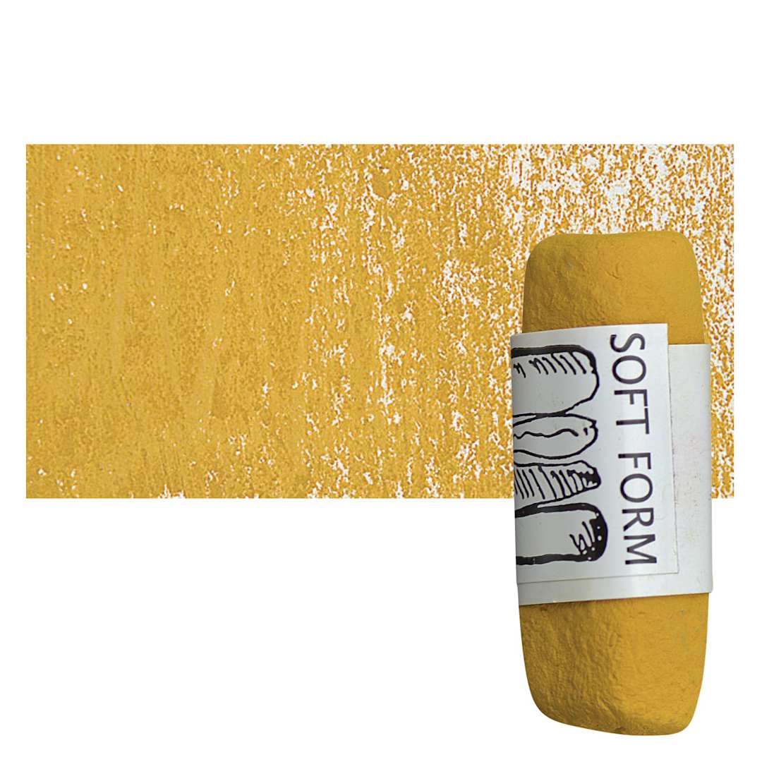 Open in modal - Townsend Artists' Soft Form Pastel - Raw Sienna 007 pastel and swatch