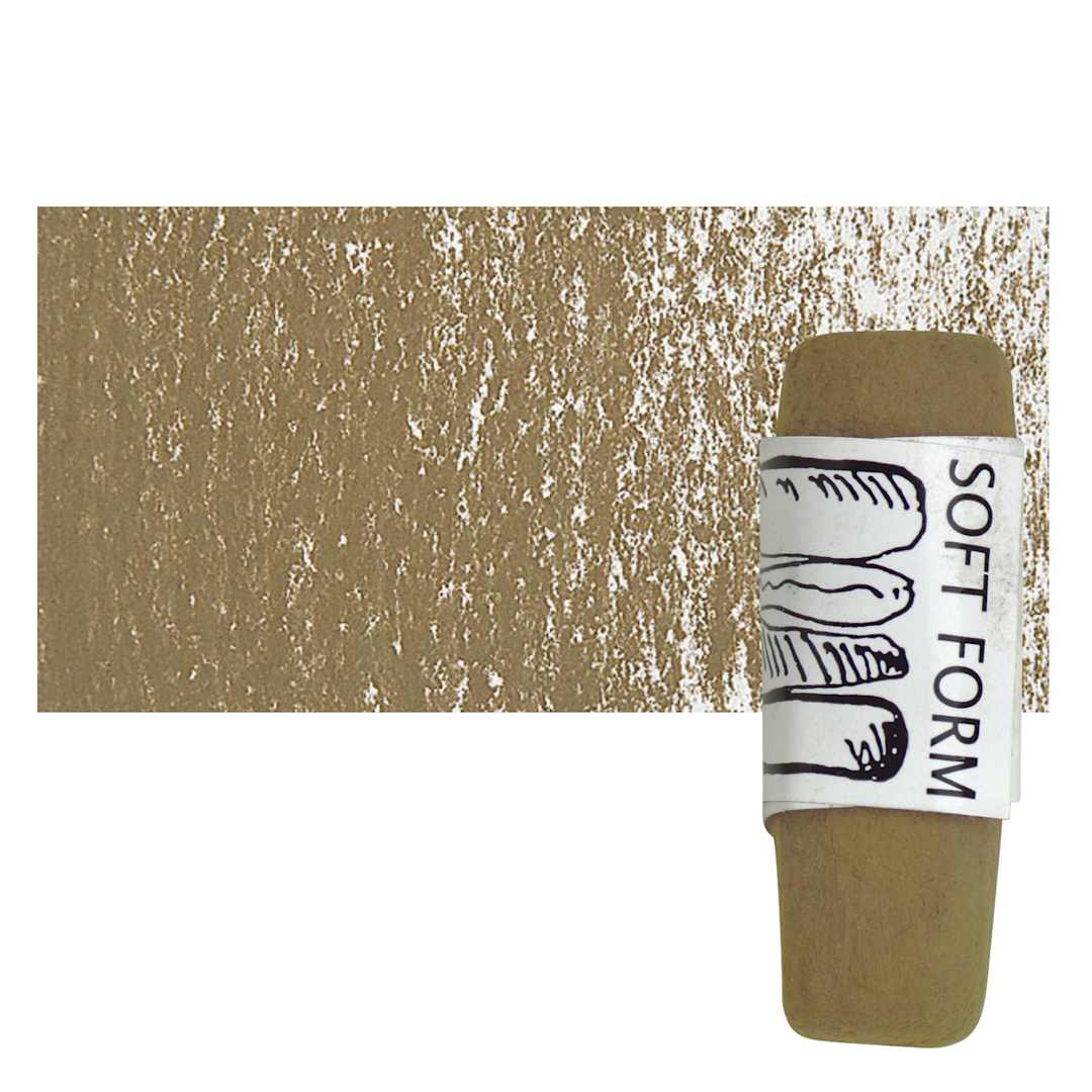 Open in modal - Townsend Artists' Soft Form Pastel - Raw Umber 003 pastel and swatch