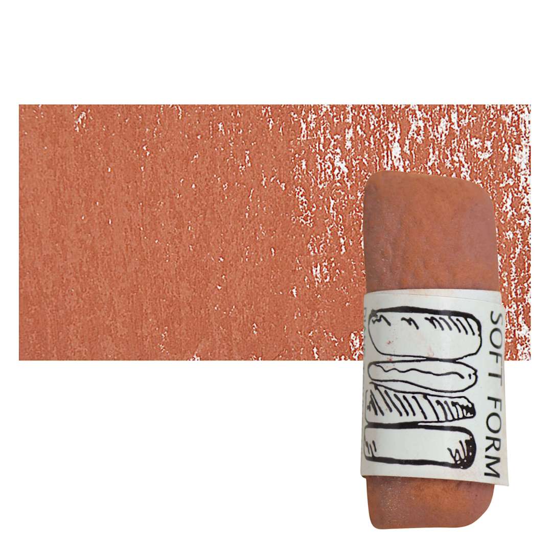 Open in modal - Townsend Artists' Soft Form Pastel - Red Oxide 004L pastel and swatch