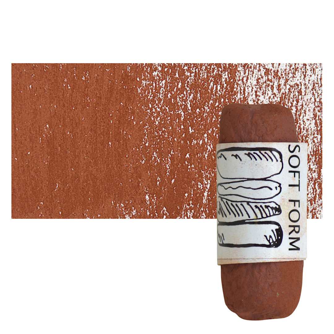 Open in modal - Townsend Artists' Soft Form Pastel - Red Oxide 004 pastel and swatch