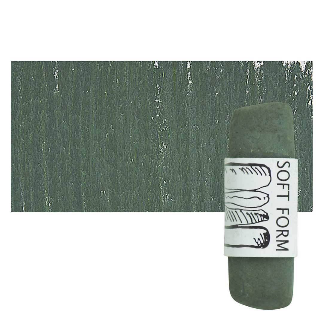 Open in modal - Townsend Artists' Soft Form Pastel - Sap Green 116D pastel and swatch
