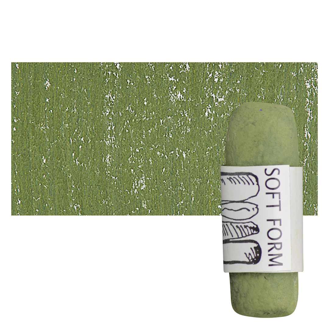 Open in modal - Townsend Artists' Soft Form Pastel - Sap Green 116L pastel and swatch