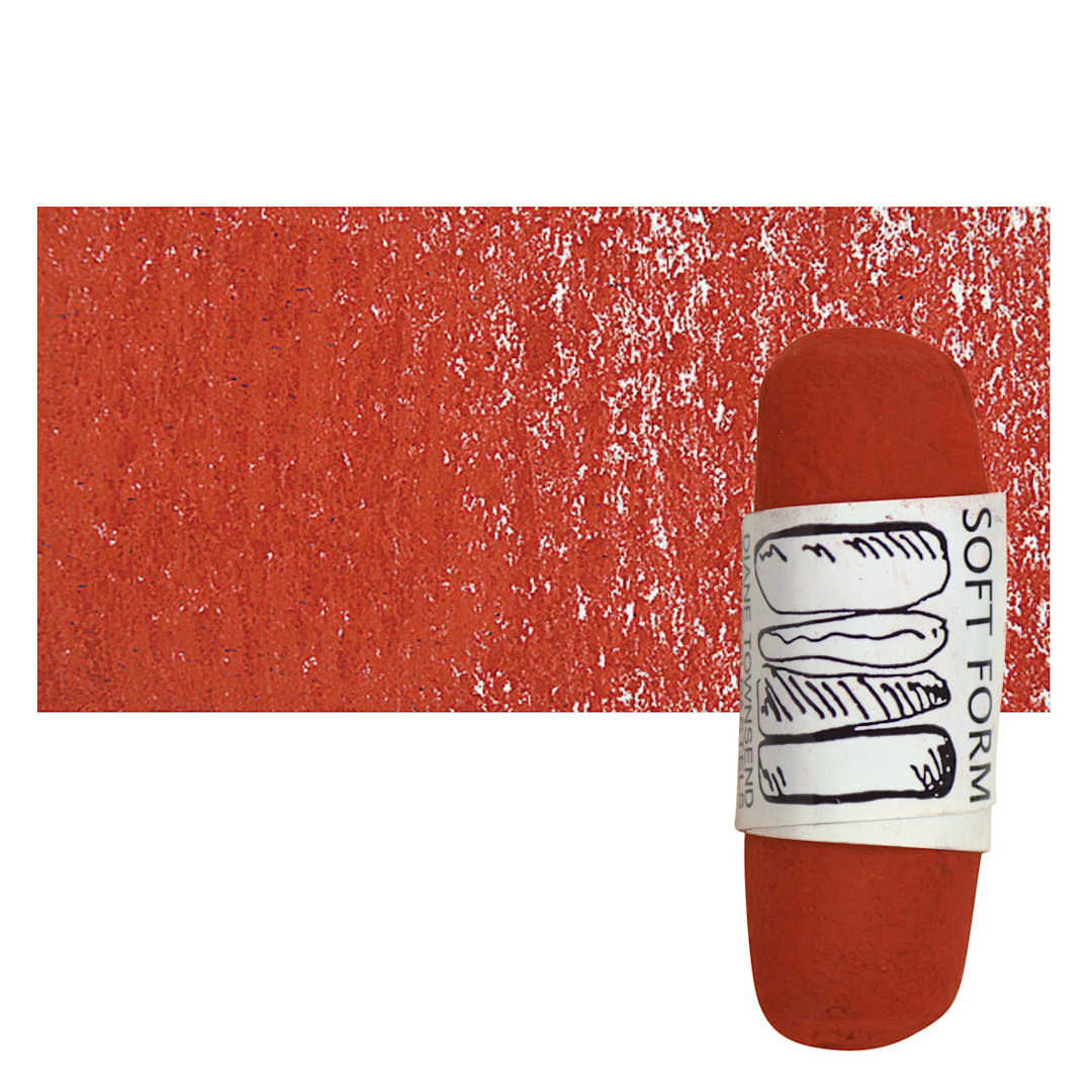 Open in modal - Townsend Artists' Soft Form Pastel - Toluidine Red (Dark) pastel and swatch