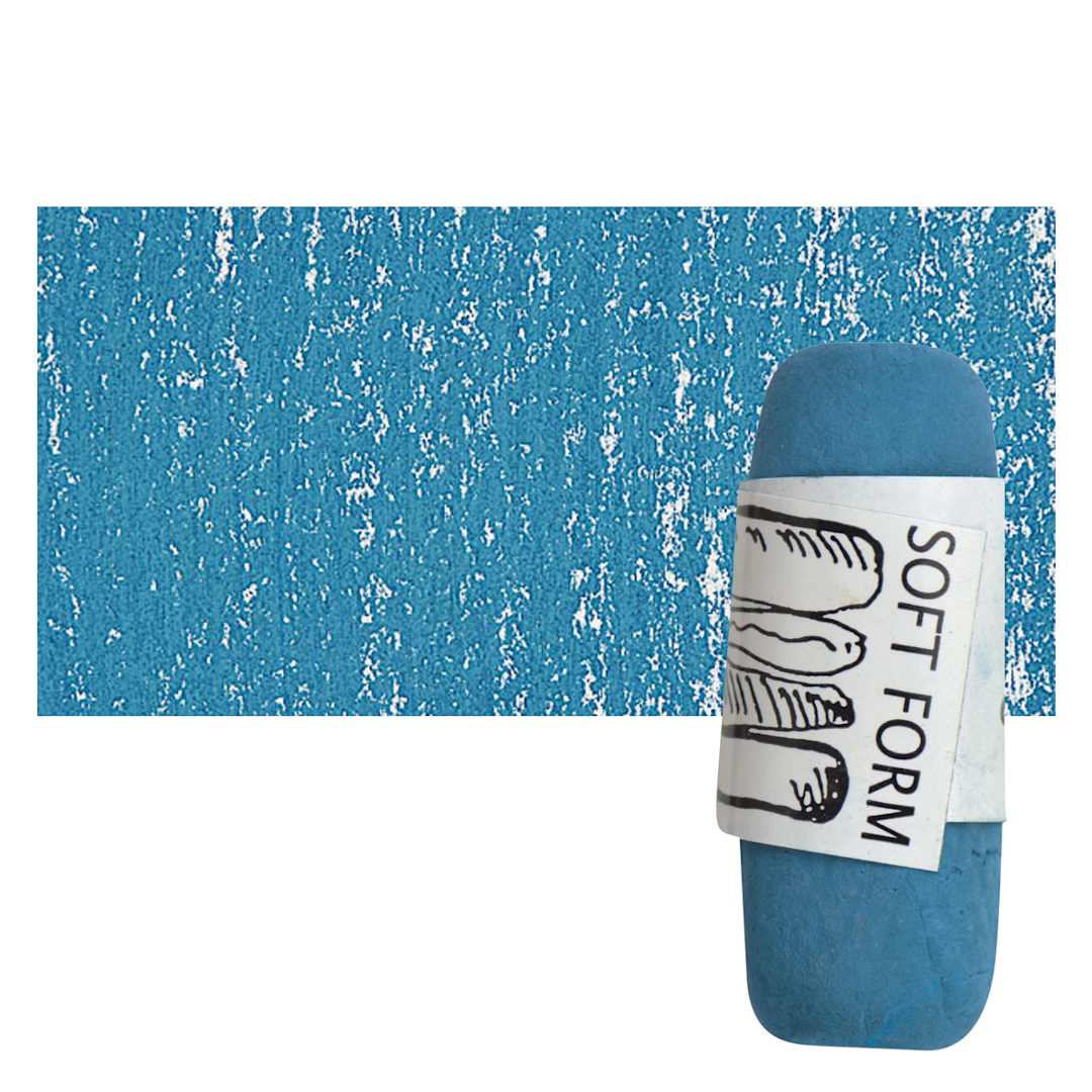 Open in modal - Townsend Artists' Soft Form Pastel - Turquoise 032 pastel and swatch