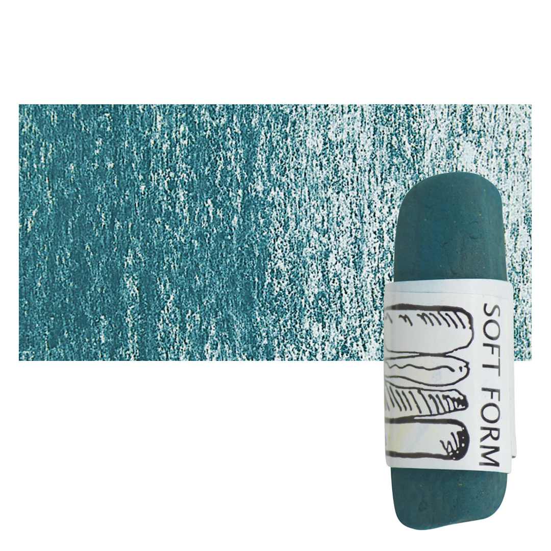 Open in modal - Townsend Artists' Soft Form Pastel - Turquoise Green (Dark) pastel and swatch