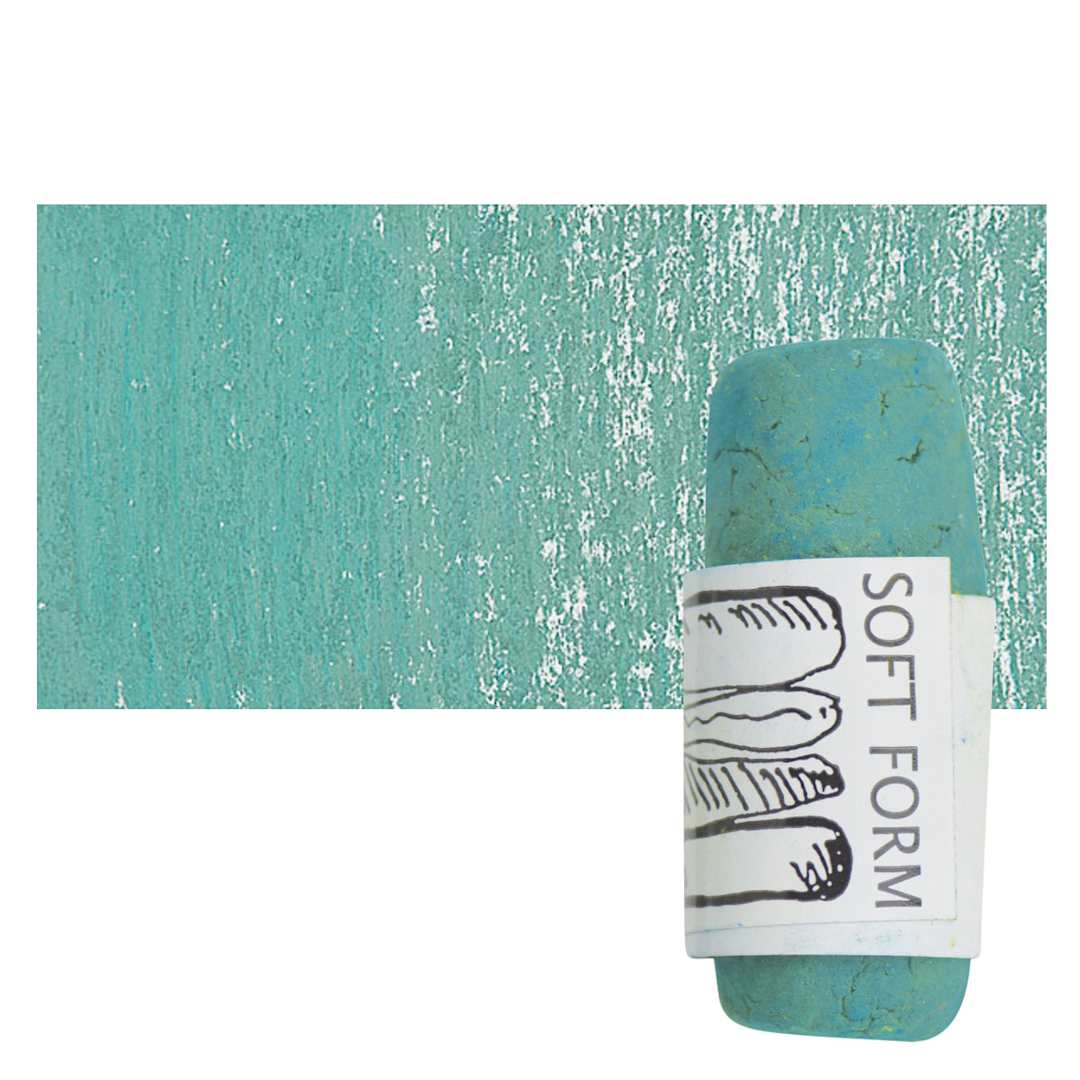 Open in modal - Townsend Artists' Soft Form Pastel - Turquoise Green 033 pastel and swatch