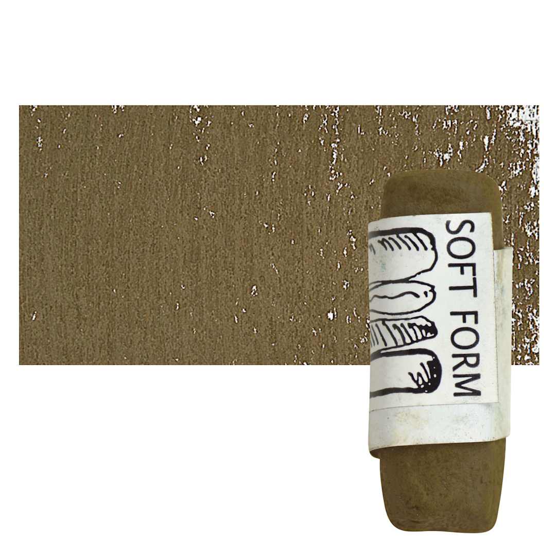 Open in modal - Townsend Artists' Soft Form Pastel - Tuscan Green (Dark) pastel and swatch