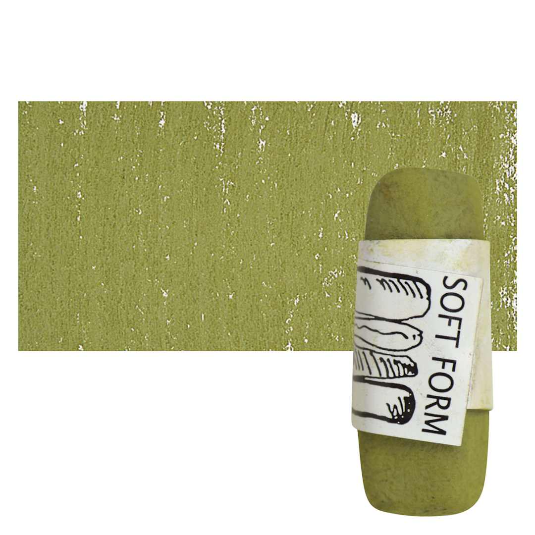 Open in modal - Townsend Artists' Soft Form Pastel - Tuscan Green (Light) pastel and swatch