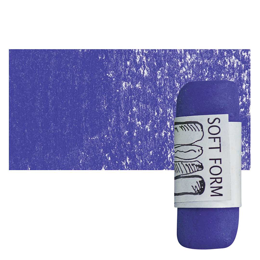 Open in modal - Townsend Artists' Soft Form Pastel - Ultramarine Blue (Dark) pastel and swatch