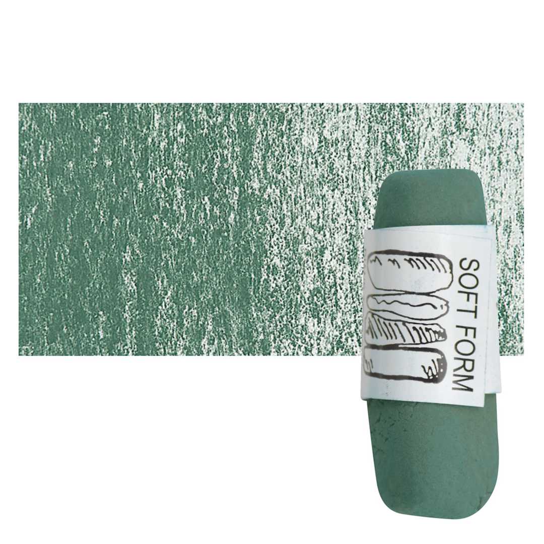Open in modal - Townsend Artists' Soft Form Pastel - Viridian (Dark) pastel and swatch