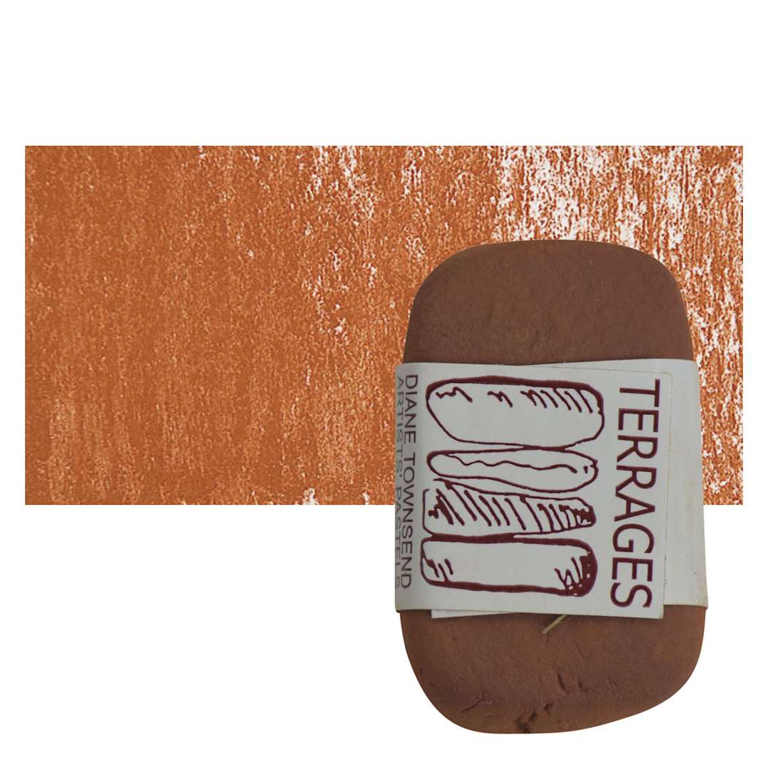 Open in modal - Townsend Terrages Pastel - Burnt Sienna 100 pastel and swatch