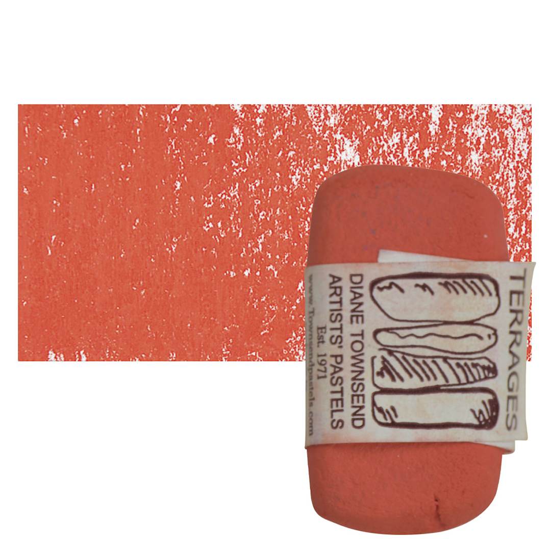 Open in modal - Townsend Terrages Pastel - Cadmium Red Light 53 pastel and swatch