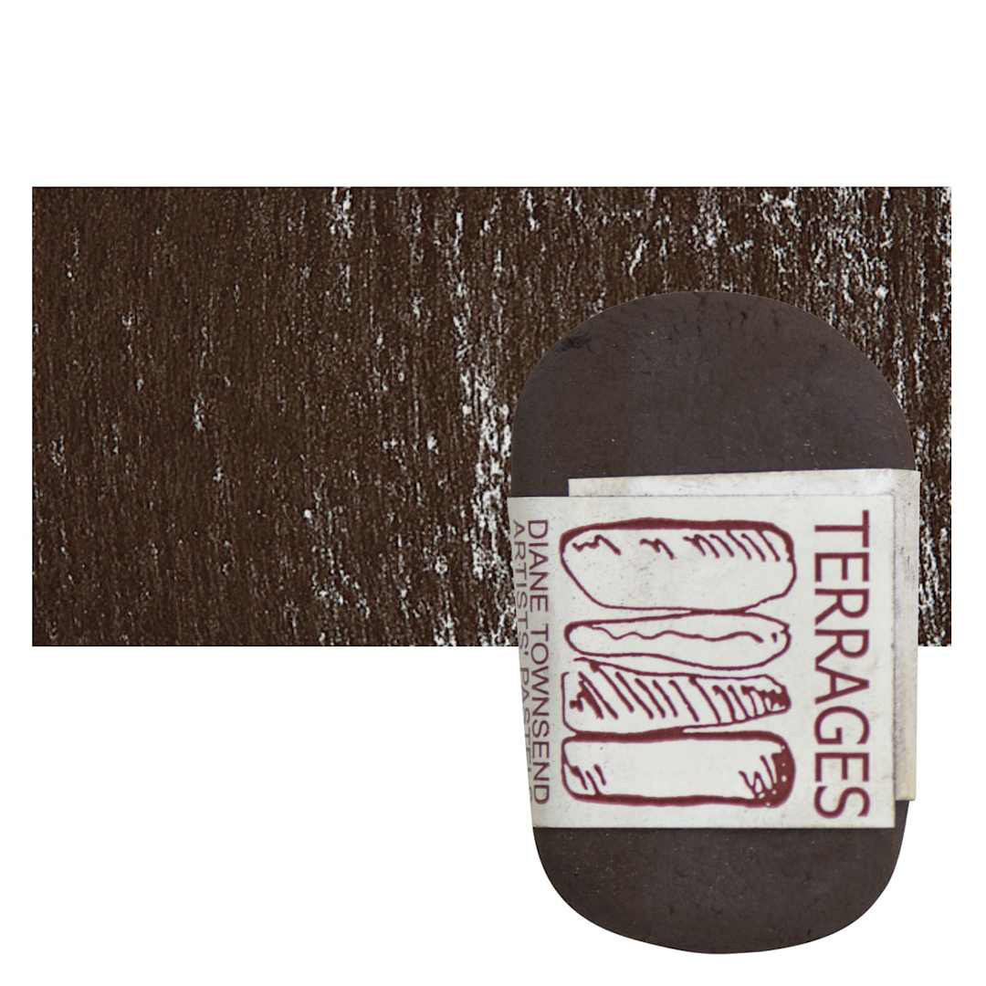 Open in modal - Townsend Terrages Pastel - Deep Brown Oxide pastel and swatch