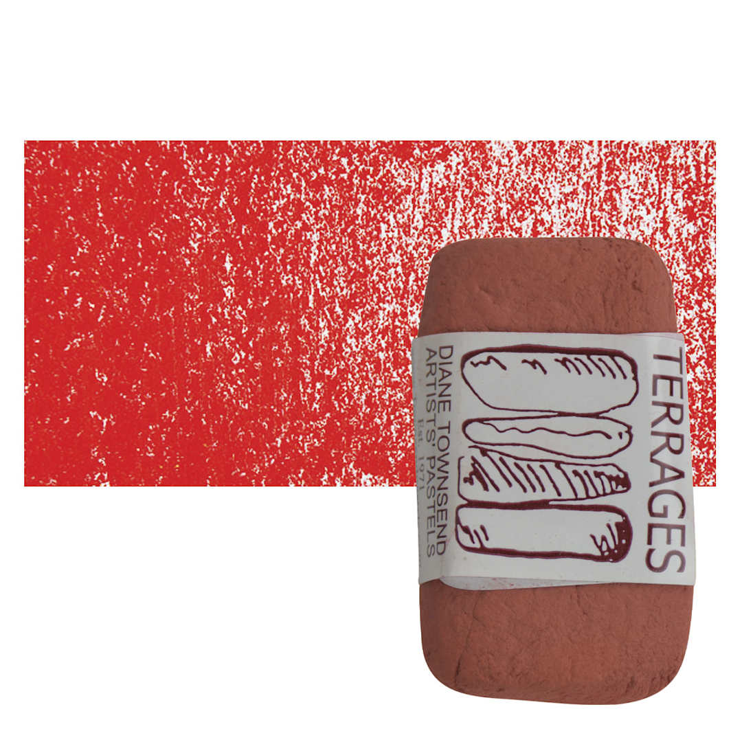 Open in modal - Townsend Terrages Pastel - Napthol Red Mix pastel and swatch