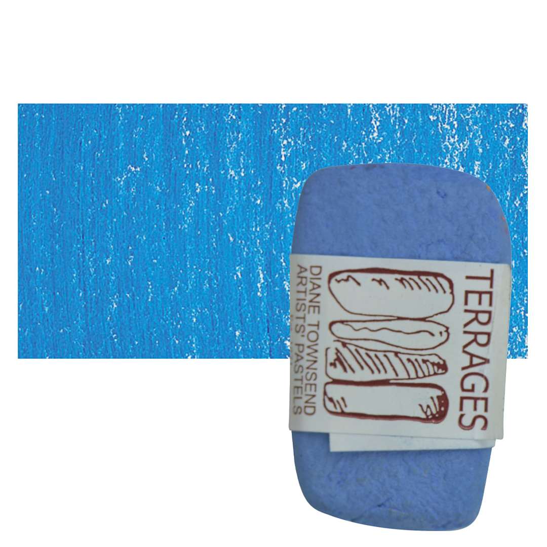 Open in modal - Townsend Terrages Pastel - Phthalo Blue 3 pastel and swatch