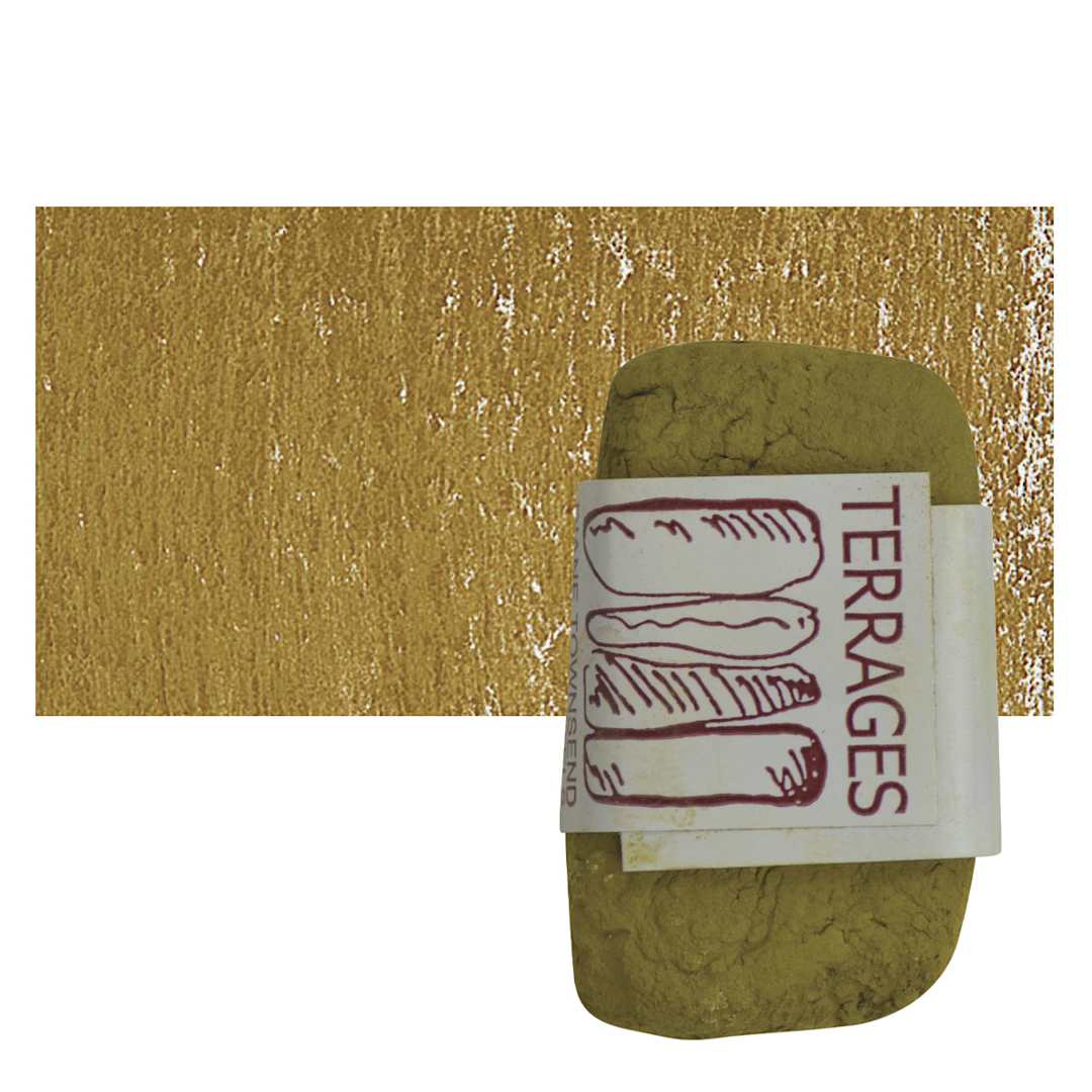 Open in modal - Townsend Terrages Pastel - Raw Sienna 74 pastel and swatch