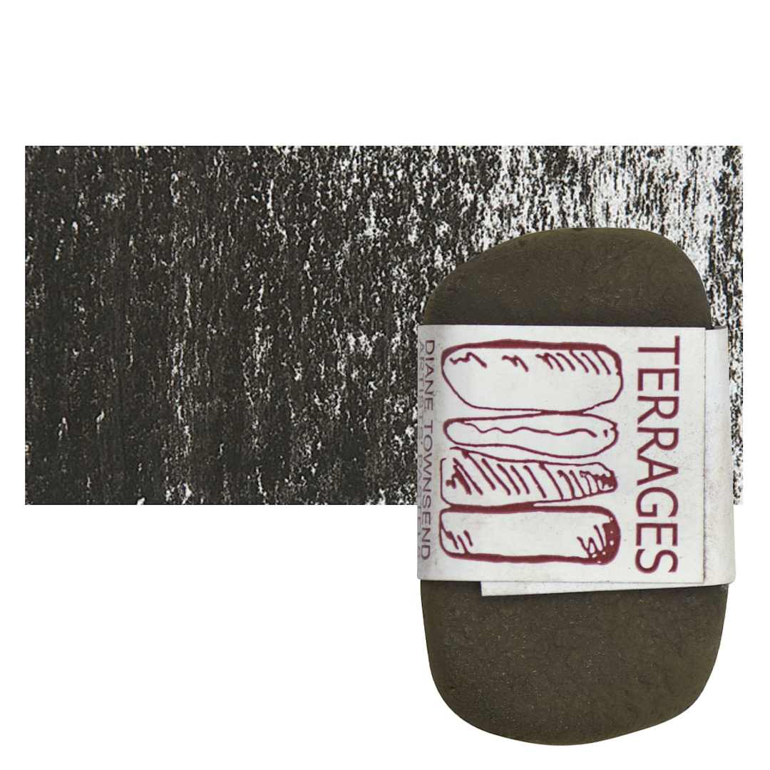 Open in modal - Townsend Terrages Pastel - Raw Umber 114 pastel and swatch