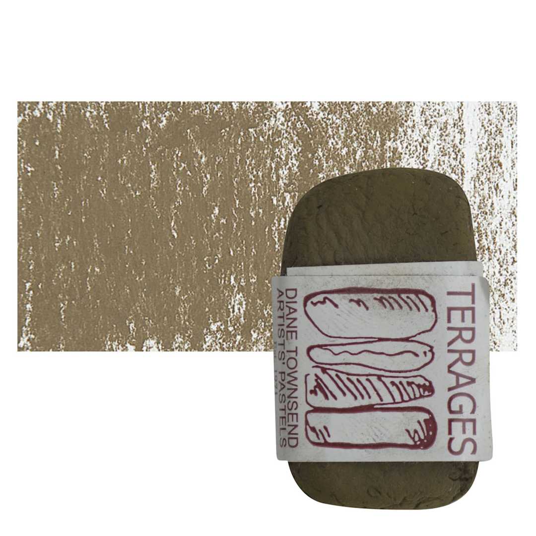 Open in modal - Townsend Terrages Pastel - Raw Umber 115 pastel and swatch