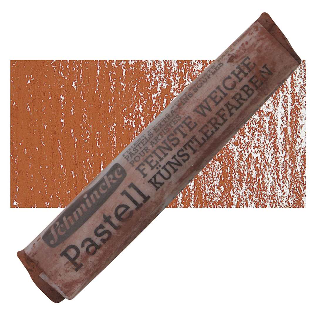 Open in modal - Schmincke Soft Pastel - Burnt Sienna B pastel and swatch