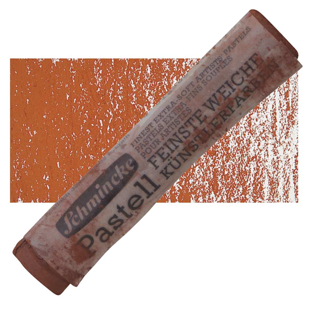 Open in modal - Schmincke Soft Pastel - Burnt Sienna D pastel and swatch