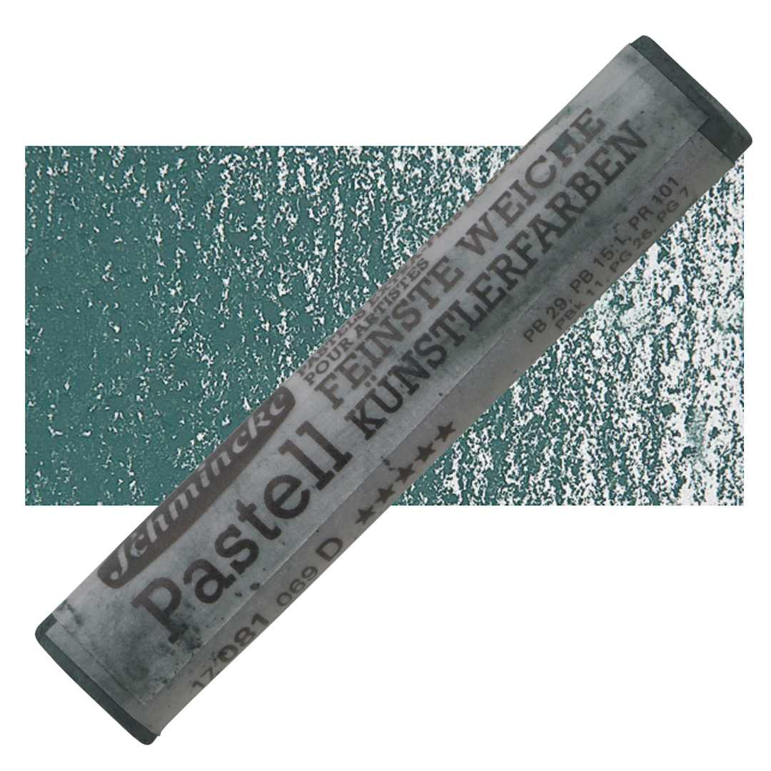 Open in modal - Schmincke Soft Pastel - Cold Green Deep D pastel and swatch