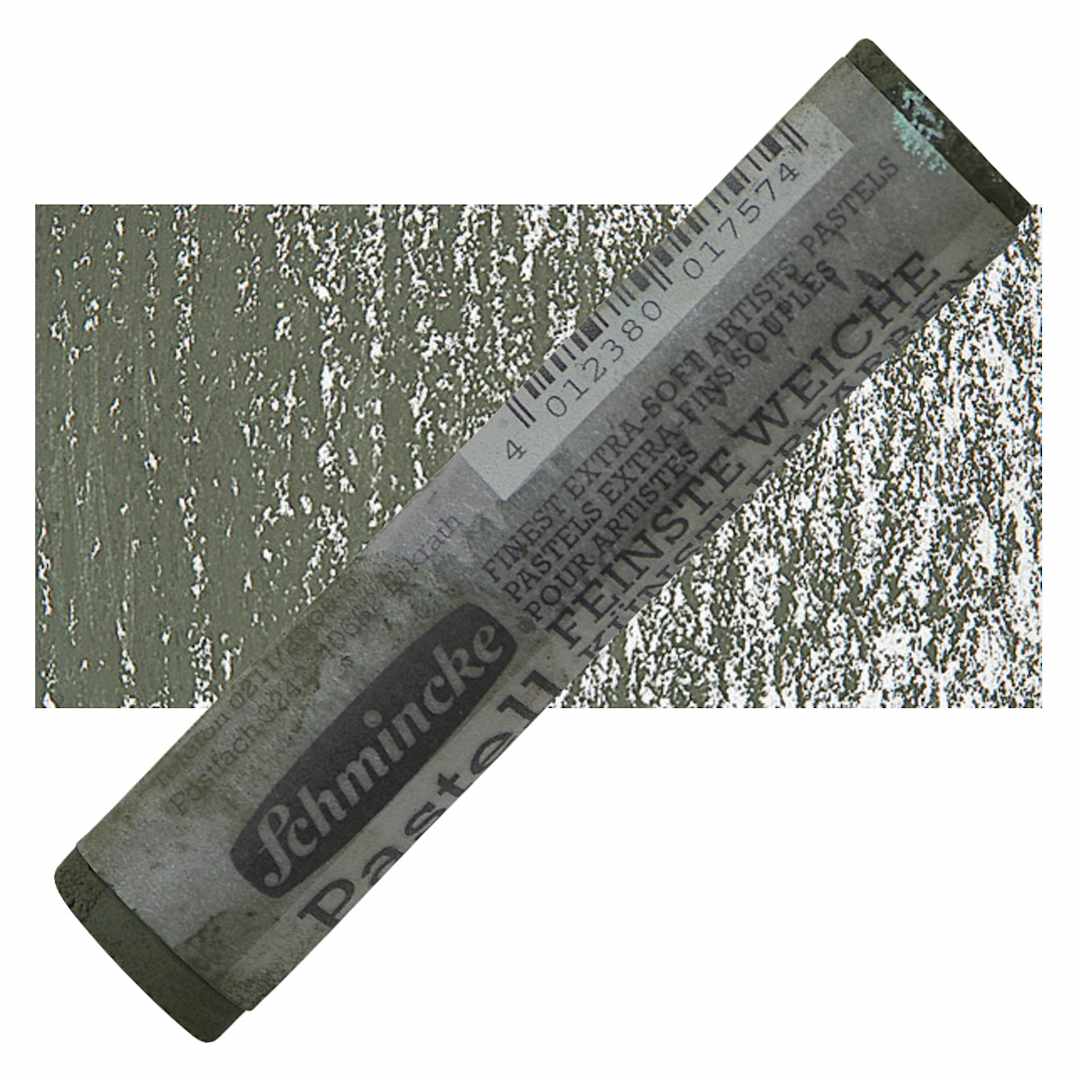 Open in modal - Schmincke Soft Pastel - Greenish Gray 2 B pastel and swatch
