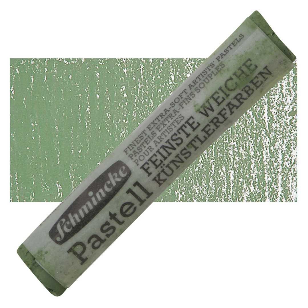 Open in modal - Schmincke Soft Pastel - Leaf Green1 B pastel and swatch