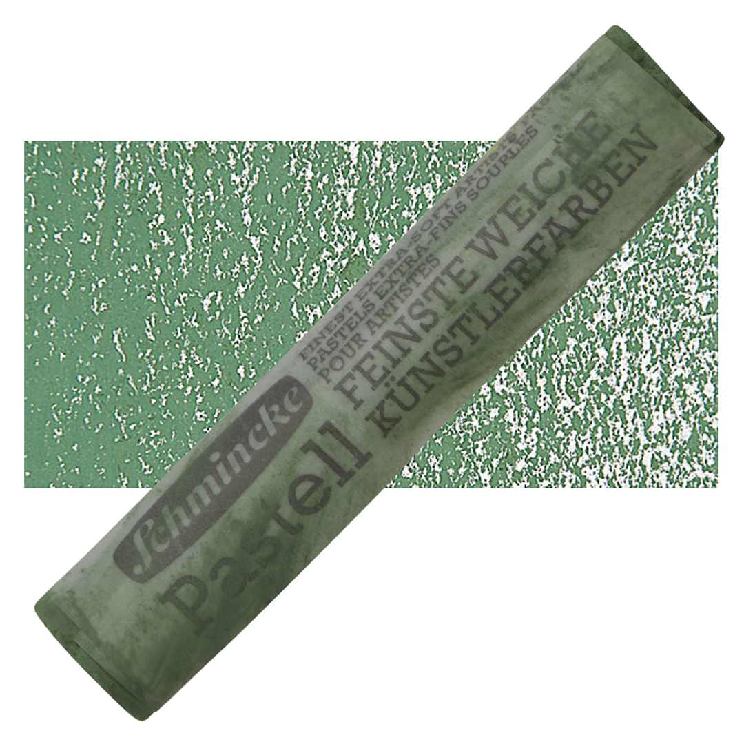Open in modal - Schmincke Soft Pastel - Leaf Green 2 B pastel and swatch