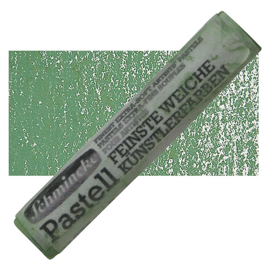Open in modal - Schmincke Soft Pastel - Leaf Green 2 D pastel and swatch