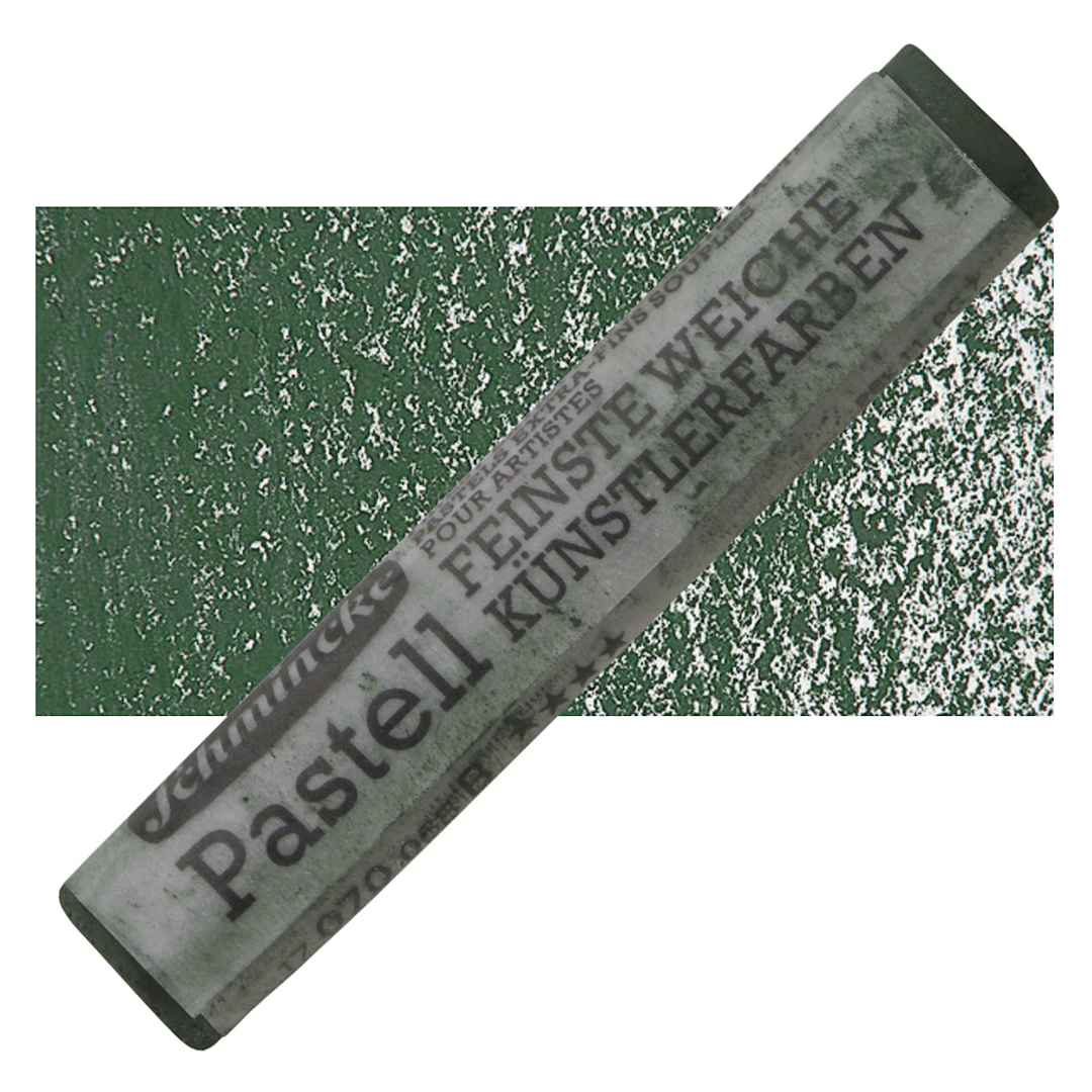Open in modal - Schmincke Soft Pastel - Leaf Green Deep B pastel and swatch