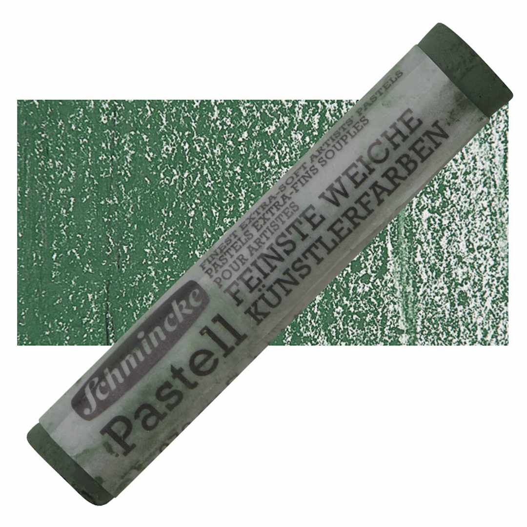 Open in modal - Schmincke Soft Pastel - Leaf Green Deep D pastel and swatch