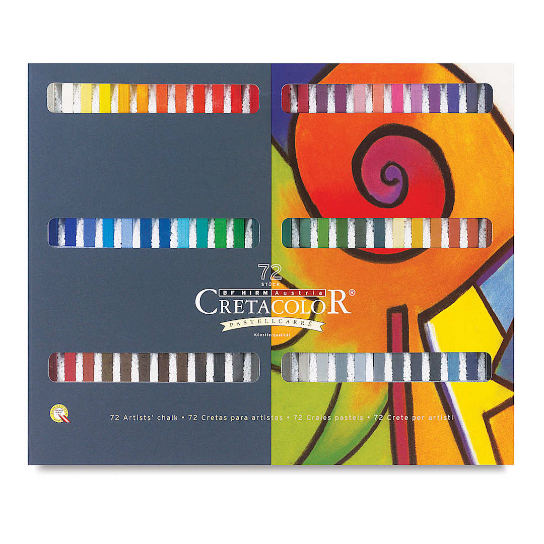 Open in modal - Cretacolor Pastel Carré Hard Pastel Sets - Front of package of Complete 72 pc Set
